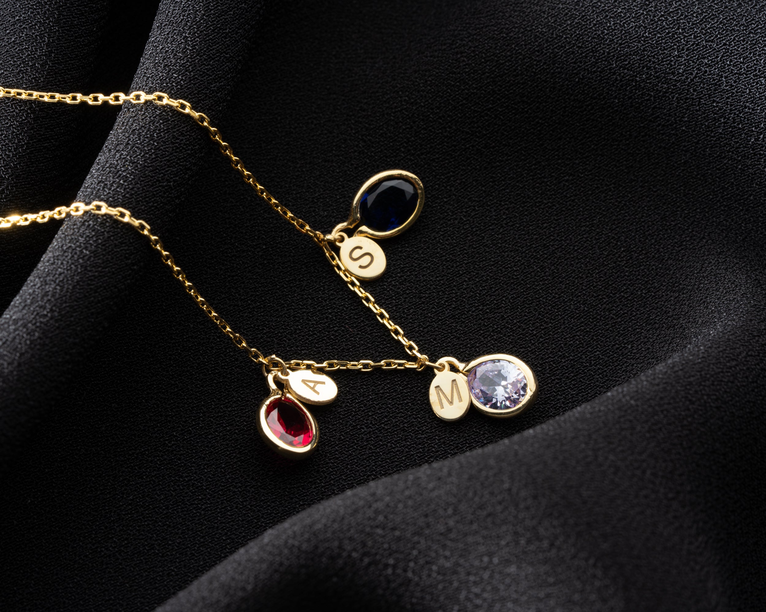 Custom Family Birthstone Necklace