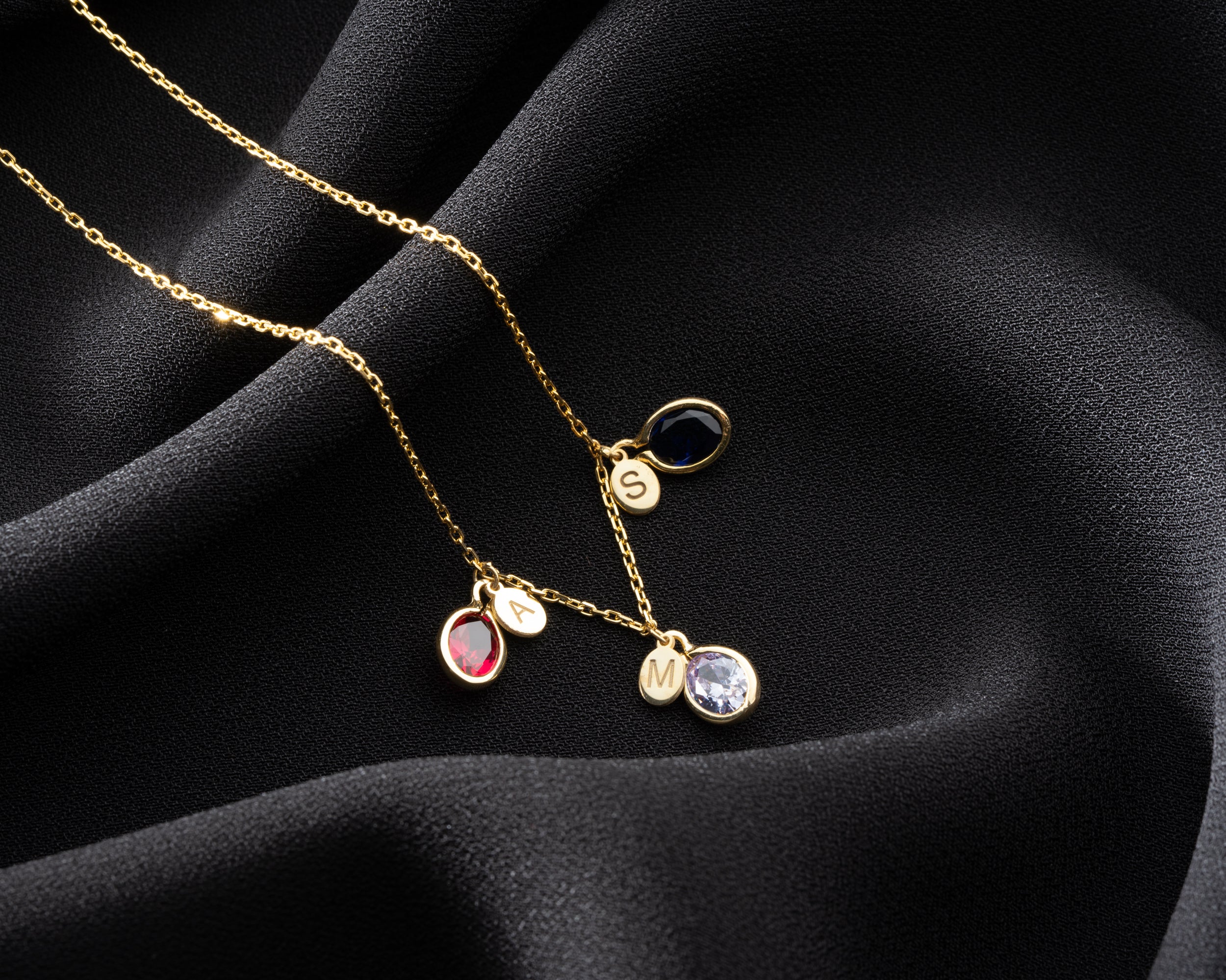 Custom Family Birthstone Necklace