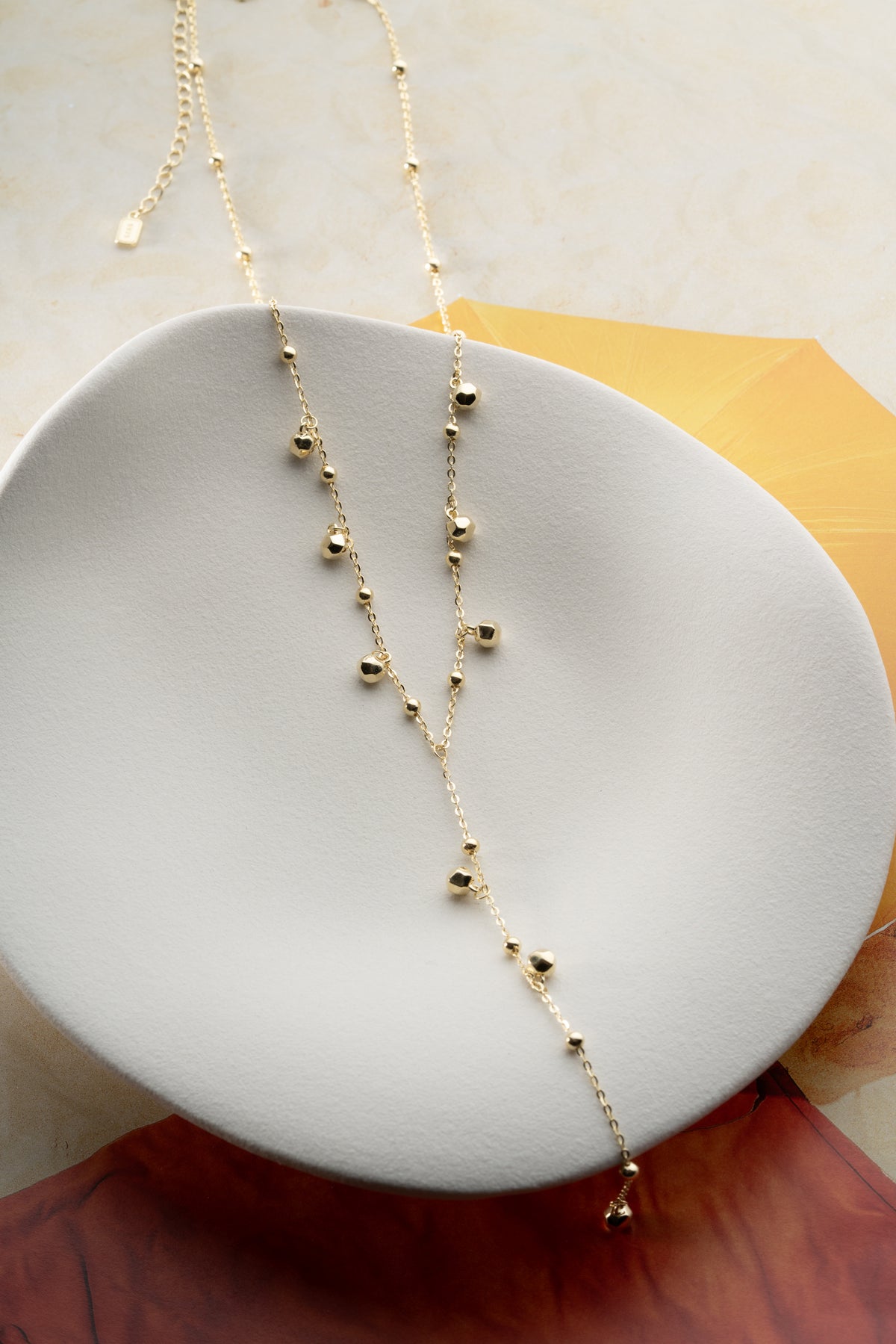 Beaded Y Drop Lariat Necklace