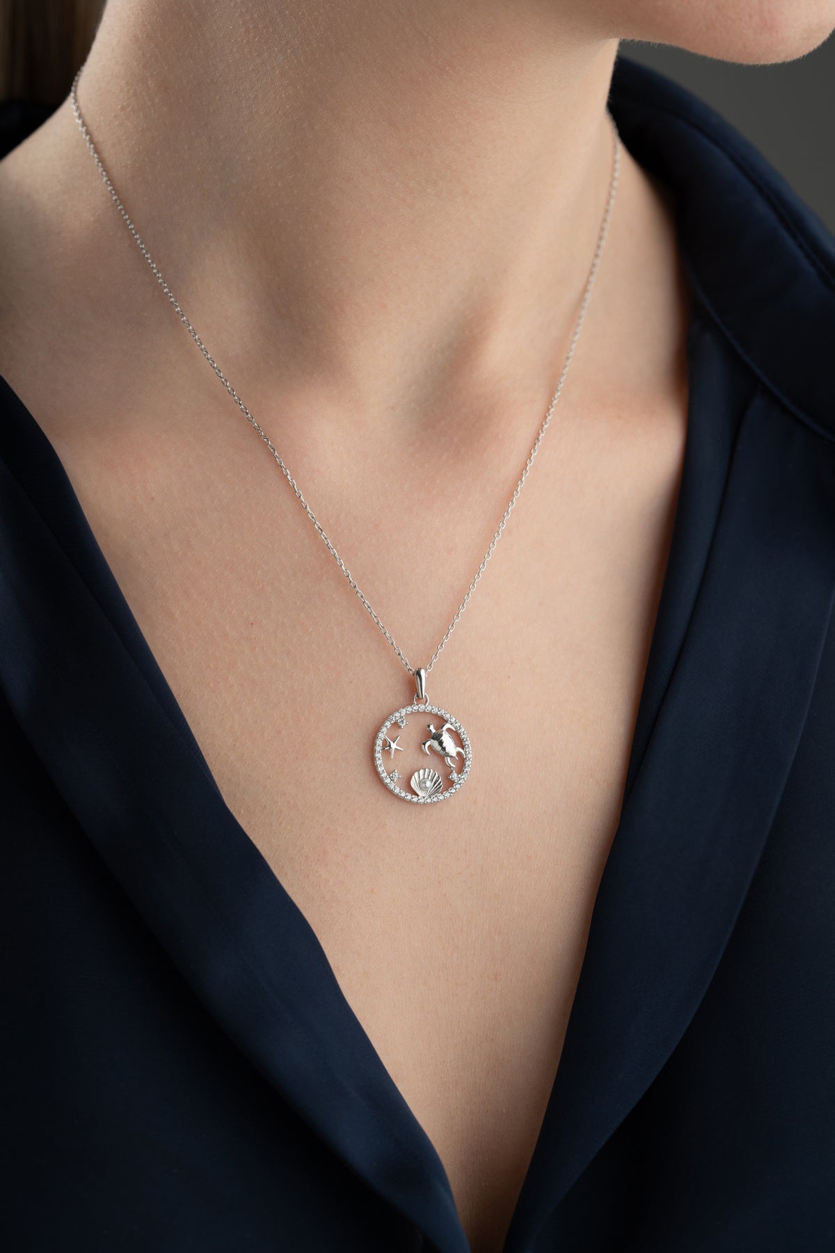 Sea Turtle Starfish Shell Necklace
