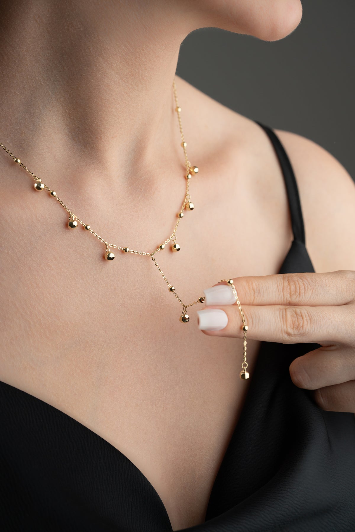 Beaded Y Drop Lariat Necklace