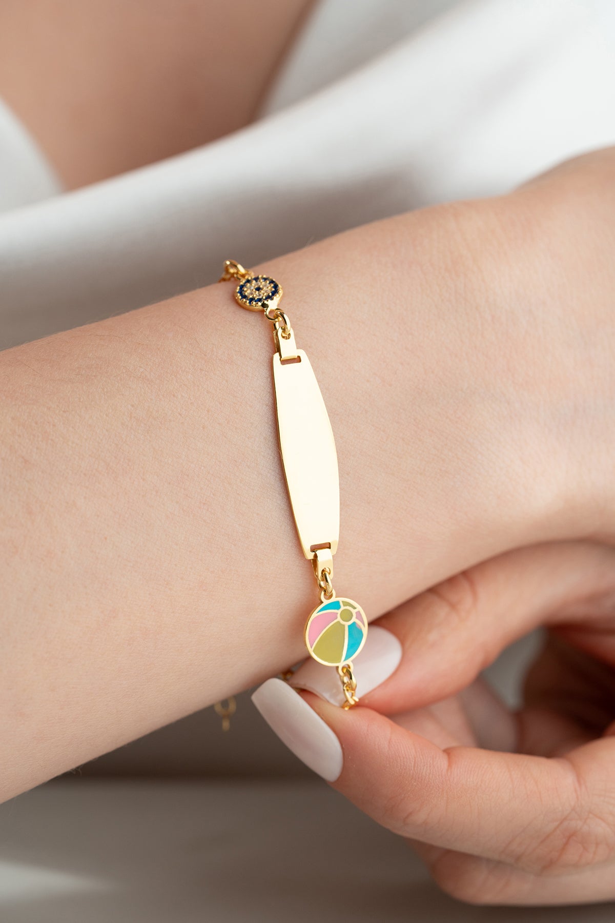 Personalized Baby Beach Ball ID Bracelet