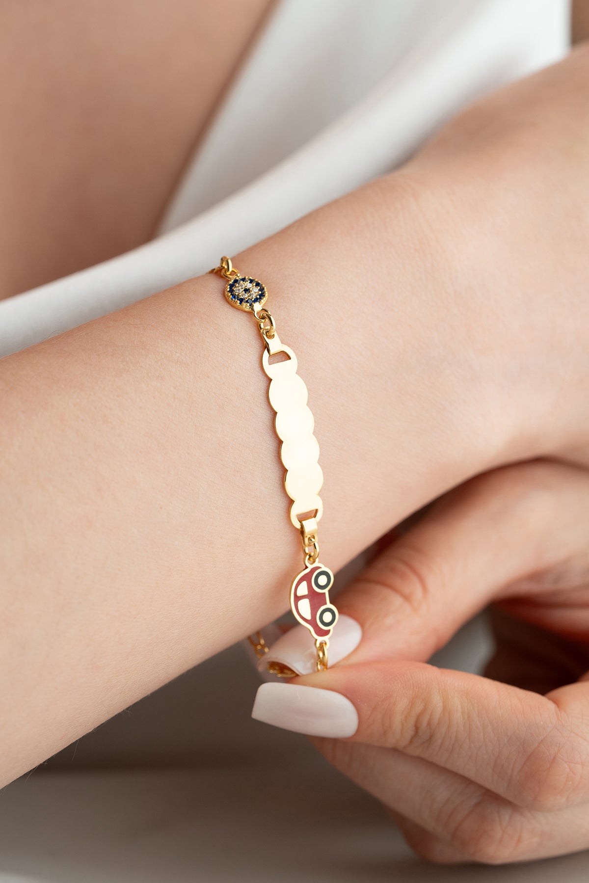 Custom Baby Car Charm ID Bracelet