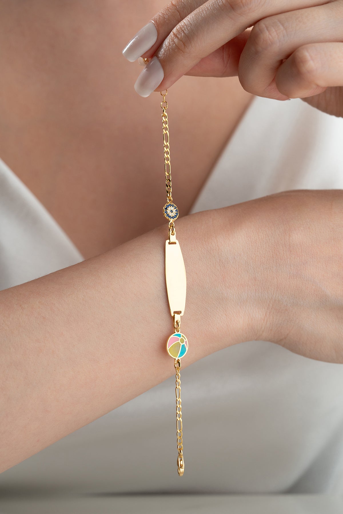 Personalized Baby Beach Ball ID Bracelet