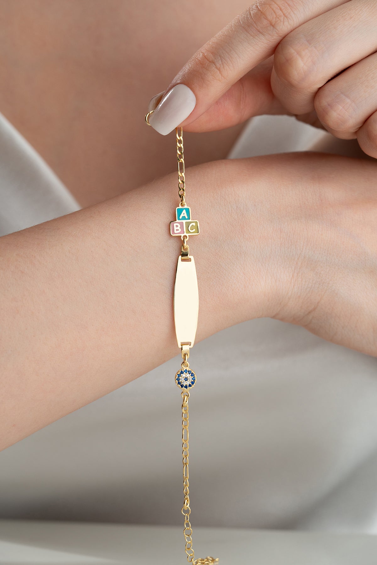 Custom Baby ID Bracelet with Name and Date