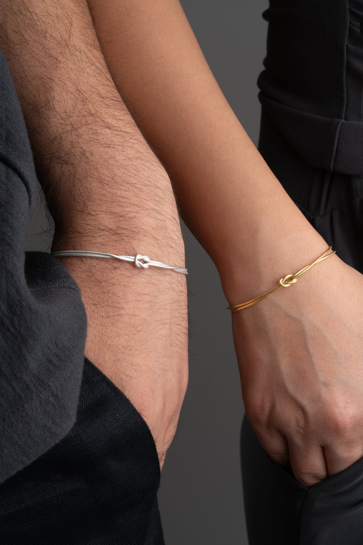 His and Hers Knot Bracelet Set