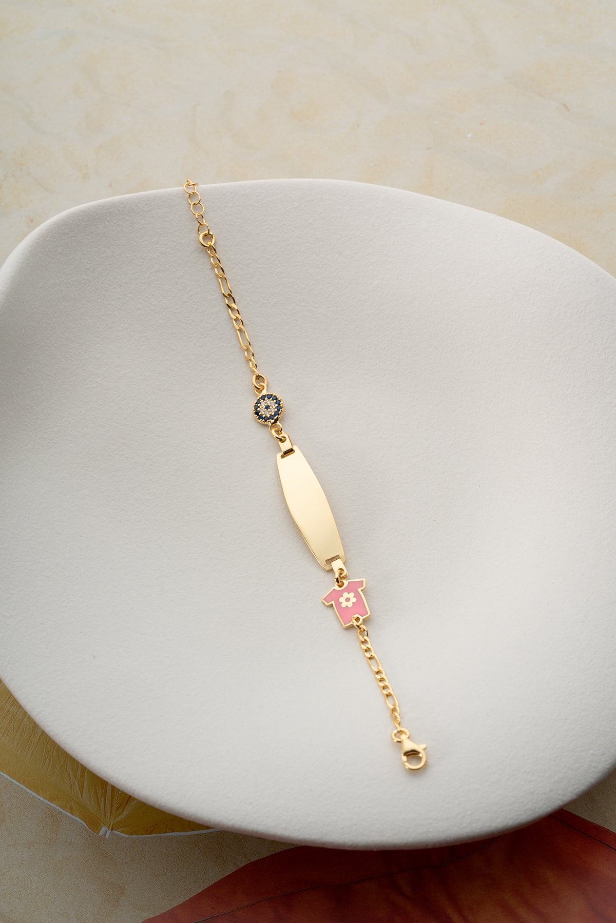 Custom Baby Girl Onesie ID Bracelet