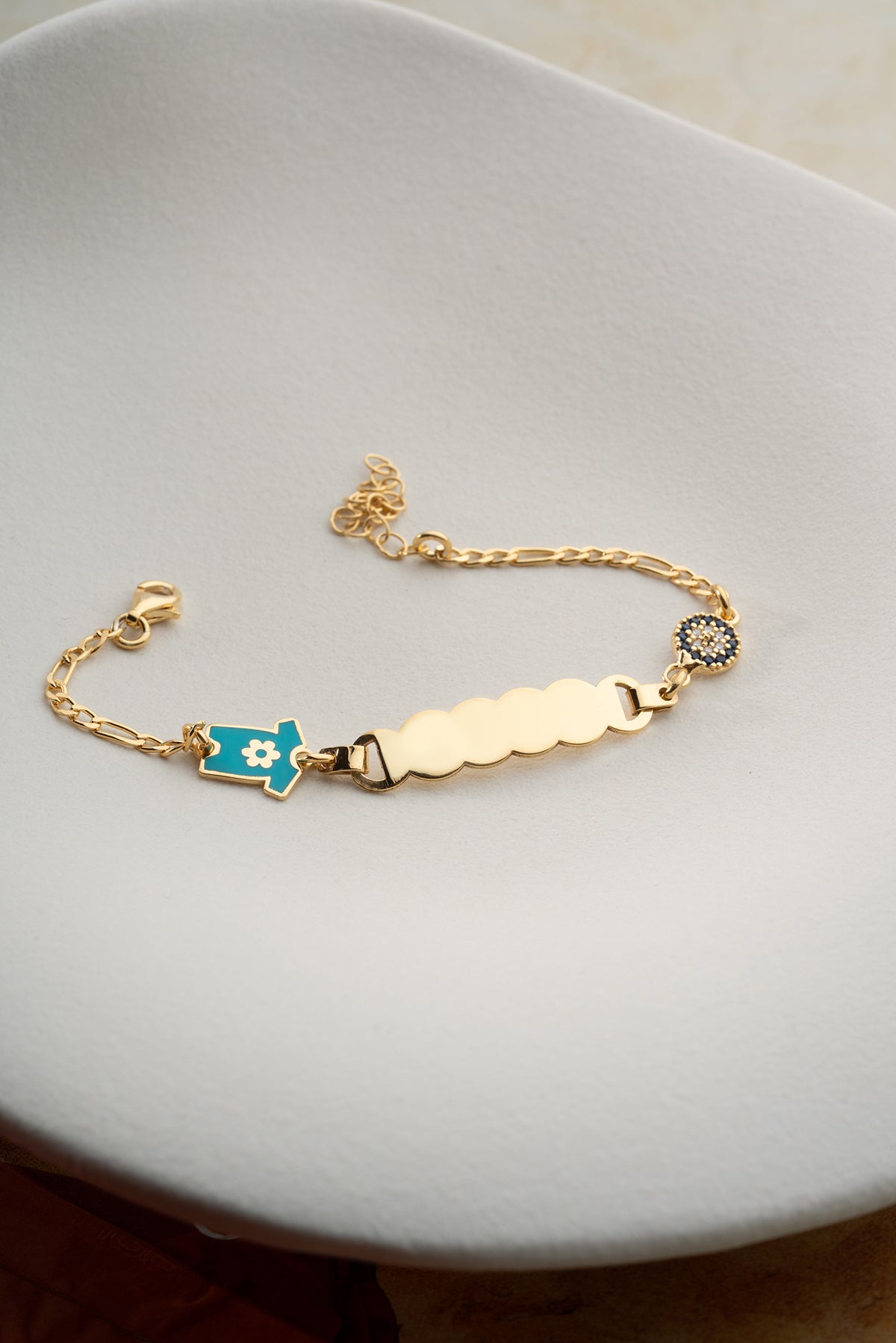 Custom Baby Name Bracelet with Onesie Charm