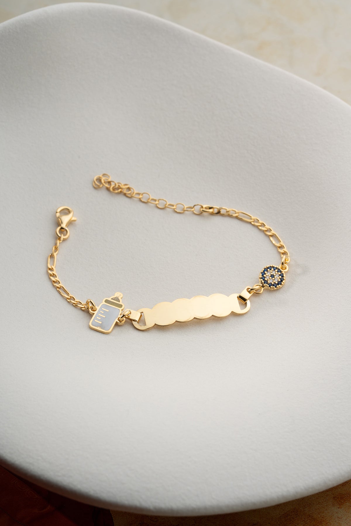 Custom Name Baby Bottle ID Bracelet