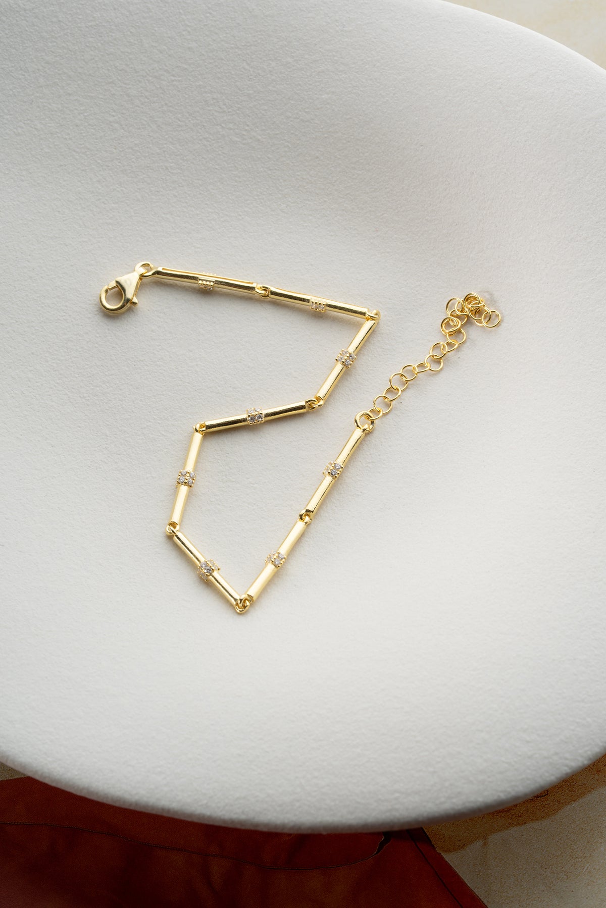 Pave Crystal Bar Link Bracelet