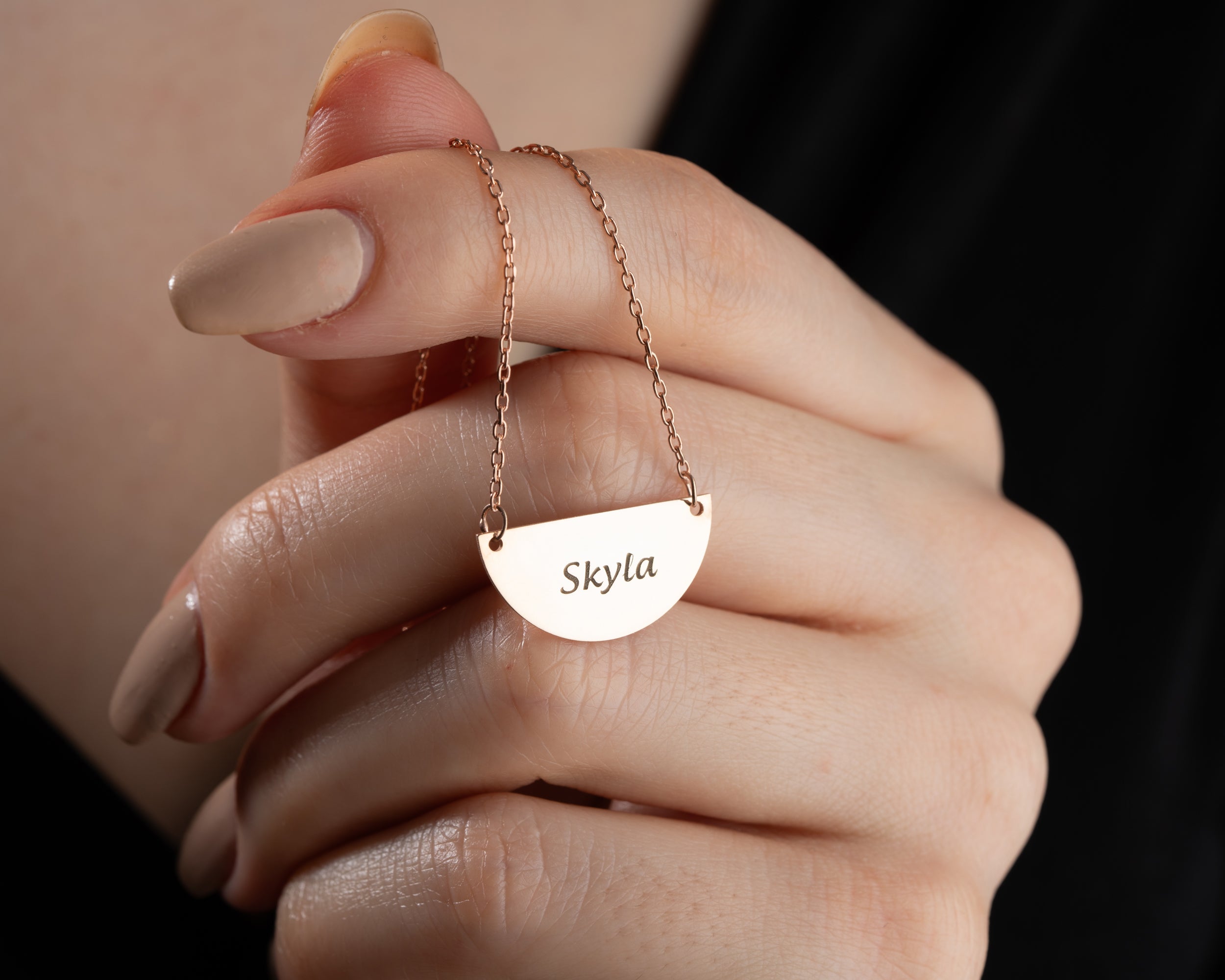 Custom Pet Name Paw Print Necklace