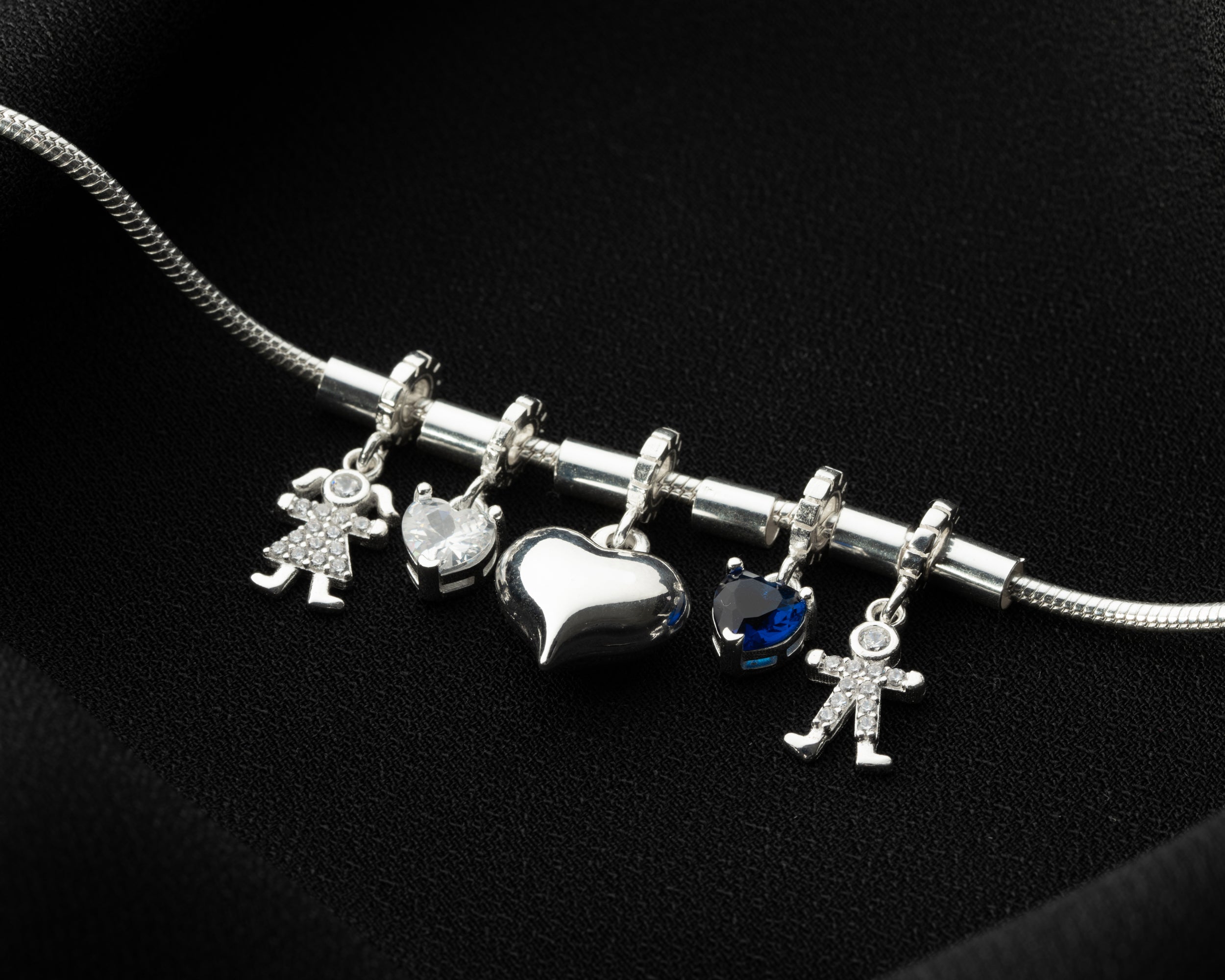 Custom Kids Birthstone Heart Bracelet