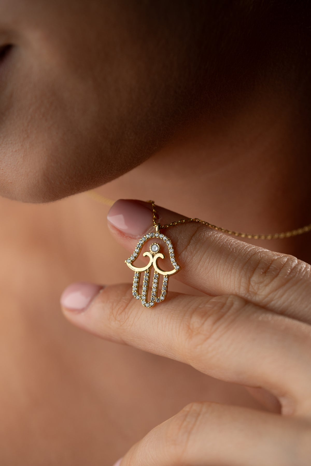 Hamsa Hand Pendant Necklace