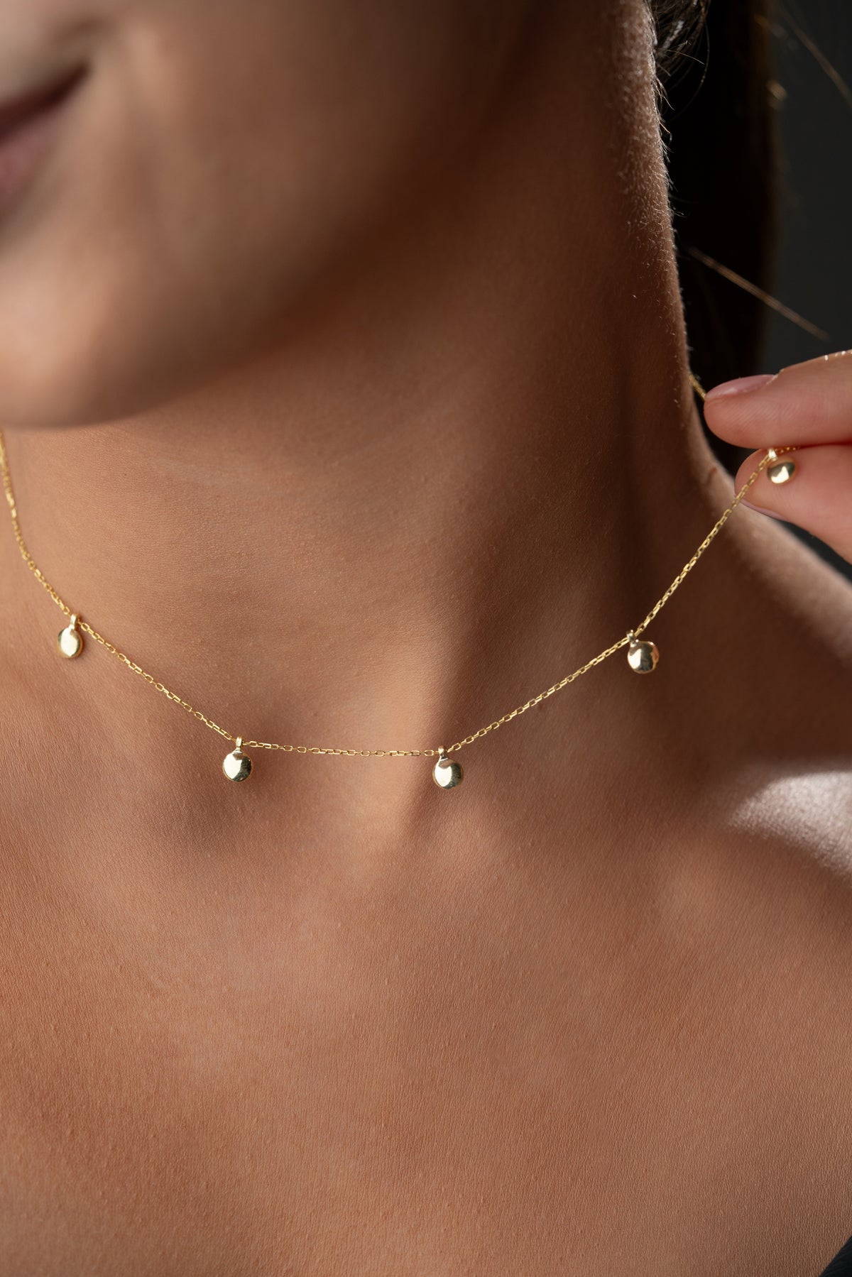 Lucky Charm Gold Disc Necklace