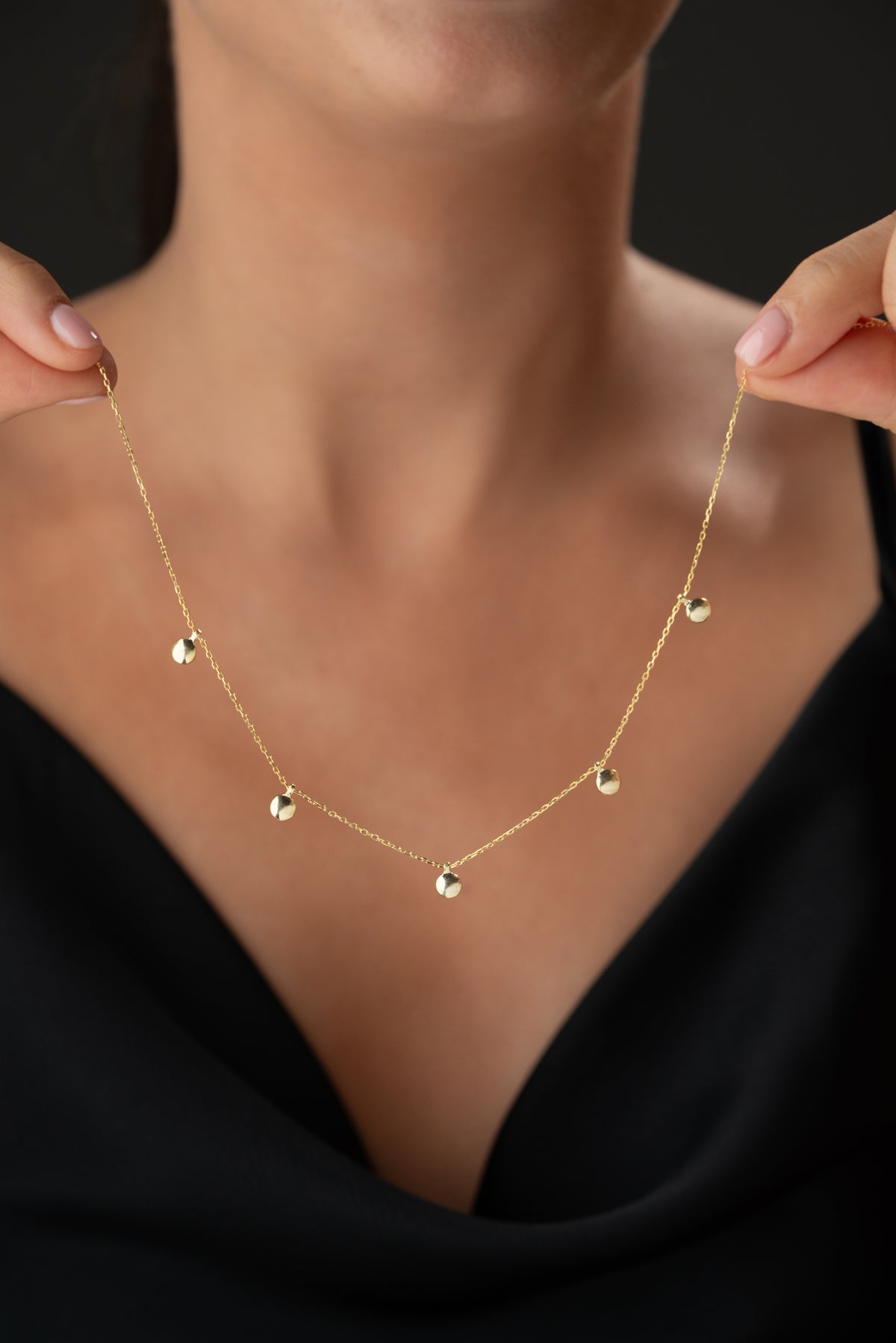 Lucky Charm Gold Disc Necklace