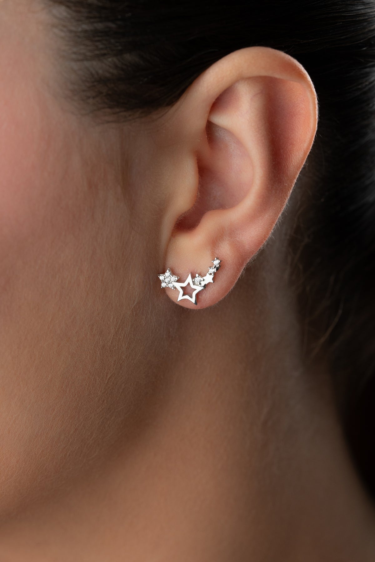 Multi Star Climber Stud Earrings