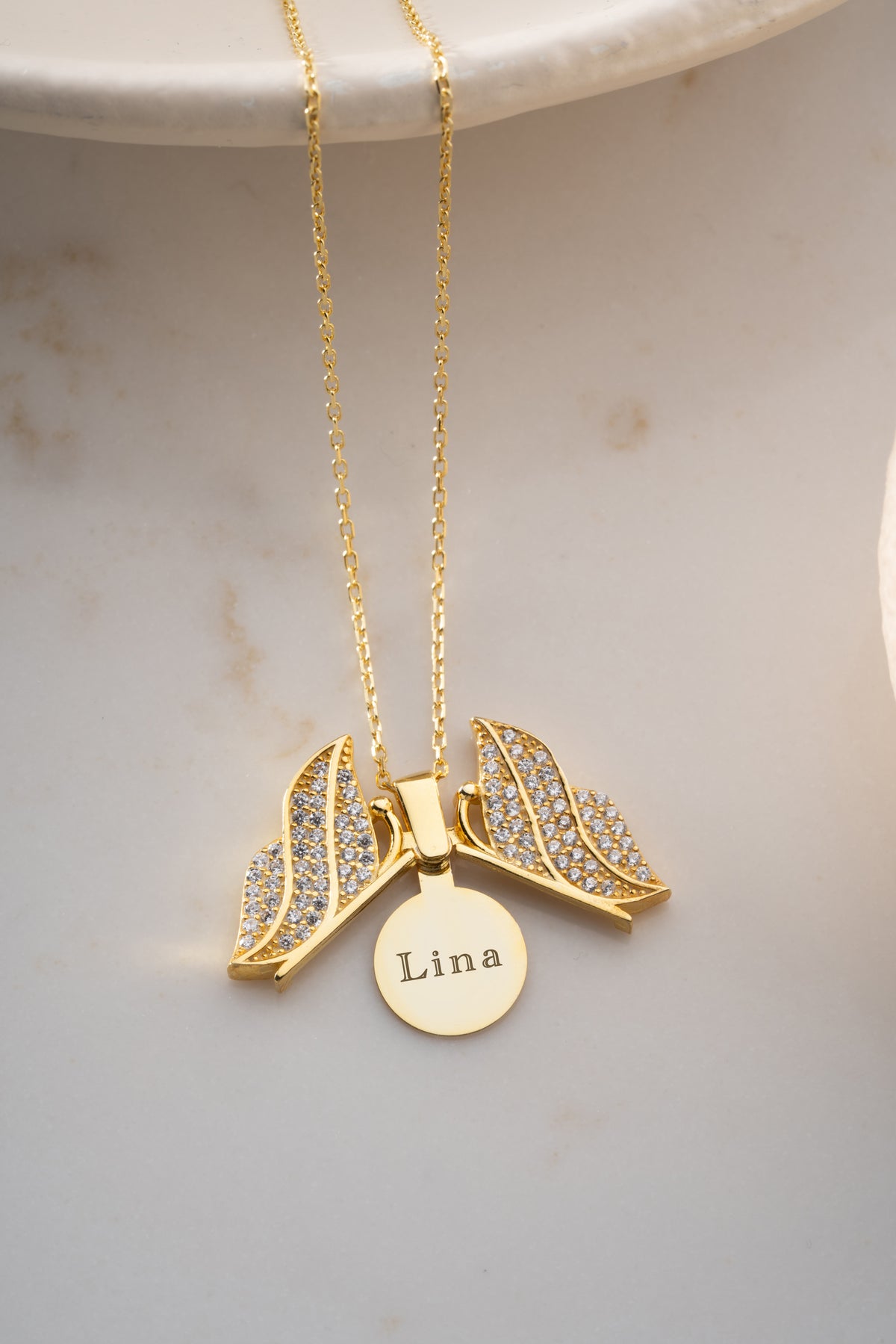 Pave Crystal Butterfly Necklace