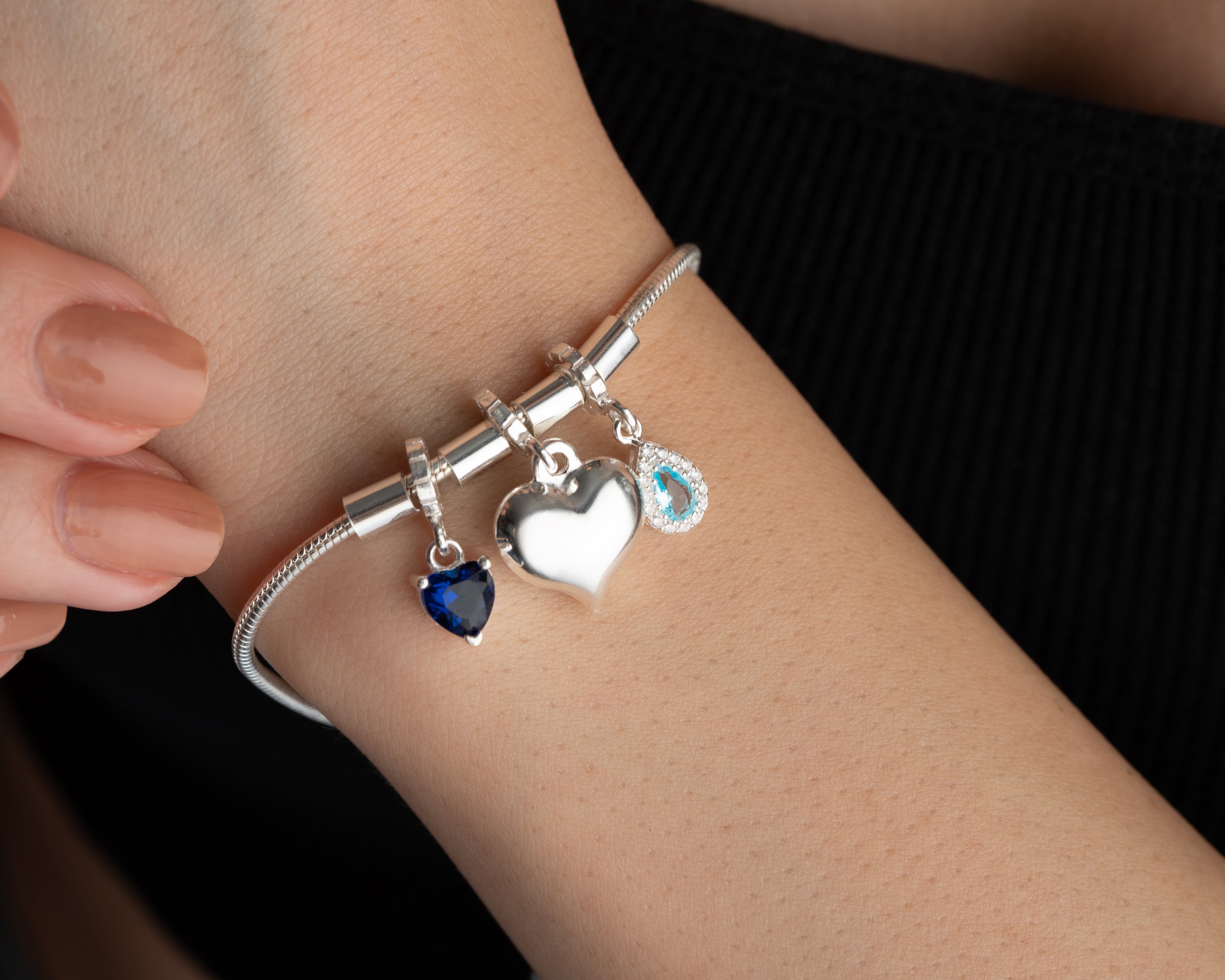 Custom Paw Print Birthstone Necklace