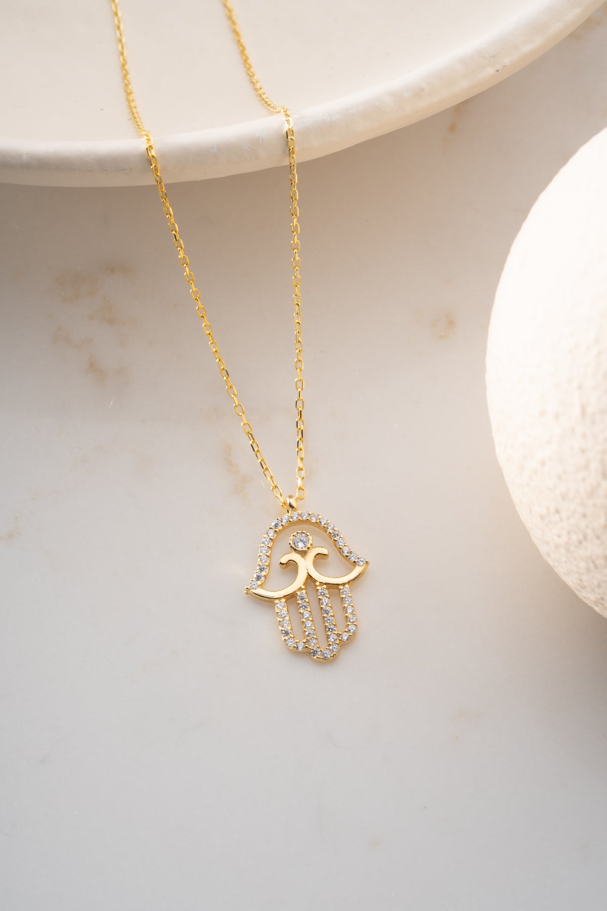 Hamsa Hand Pendant Necklace