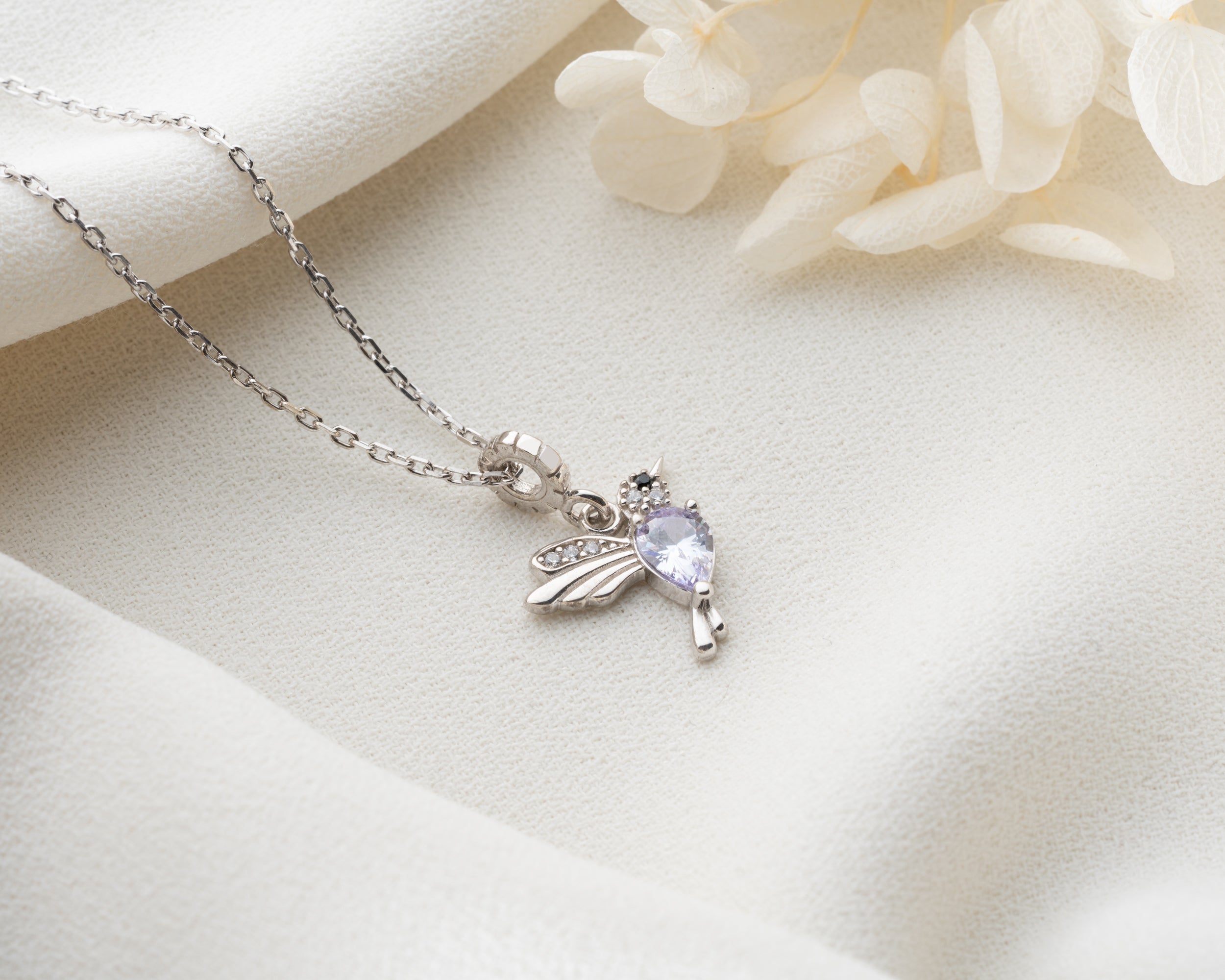 Custom Birthstone Hummingbird Necklace
