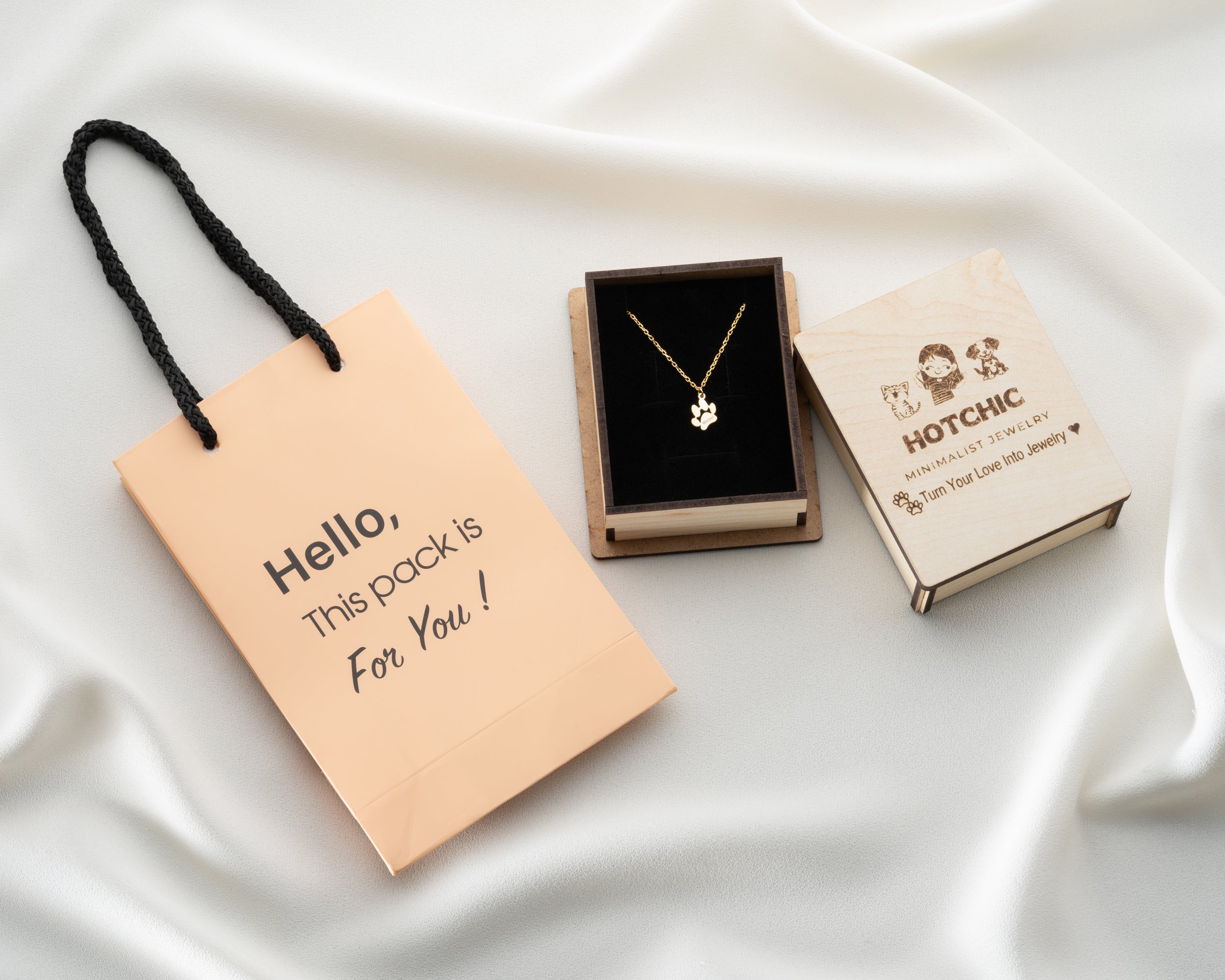 Personalized Pet Paw Print Necklace