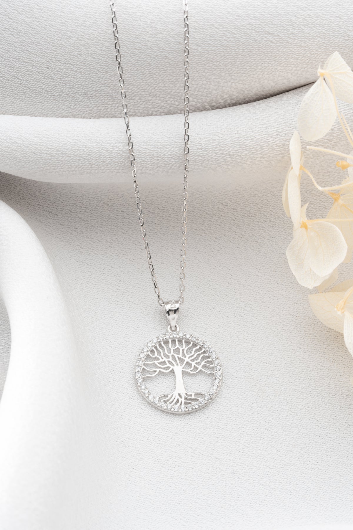 Tree of Life Circle Pendant Necklace