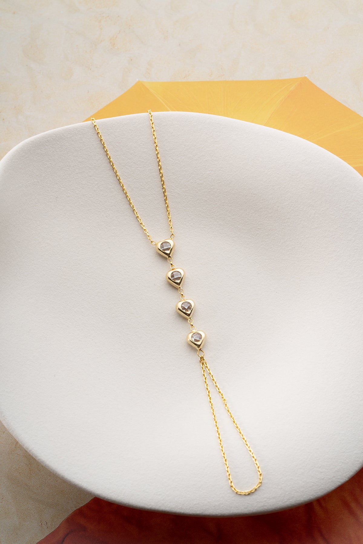 Heart Crystal Hand Chain Bracelet