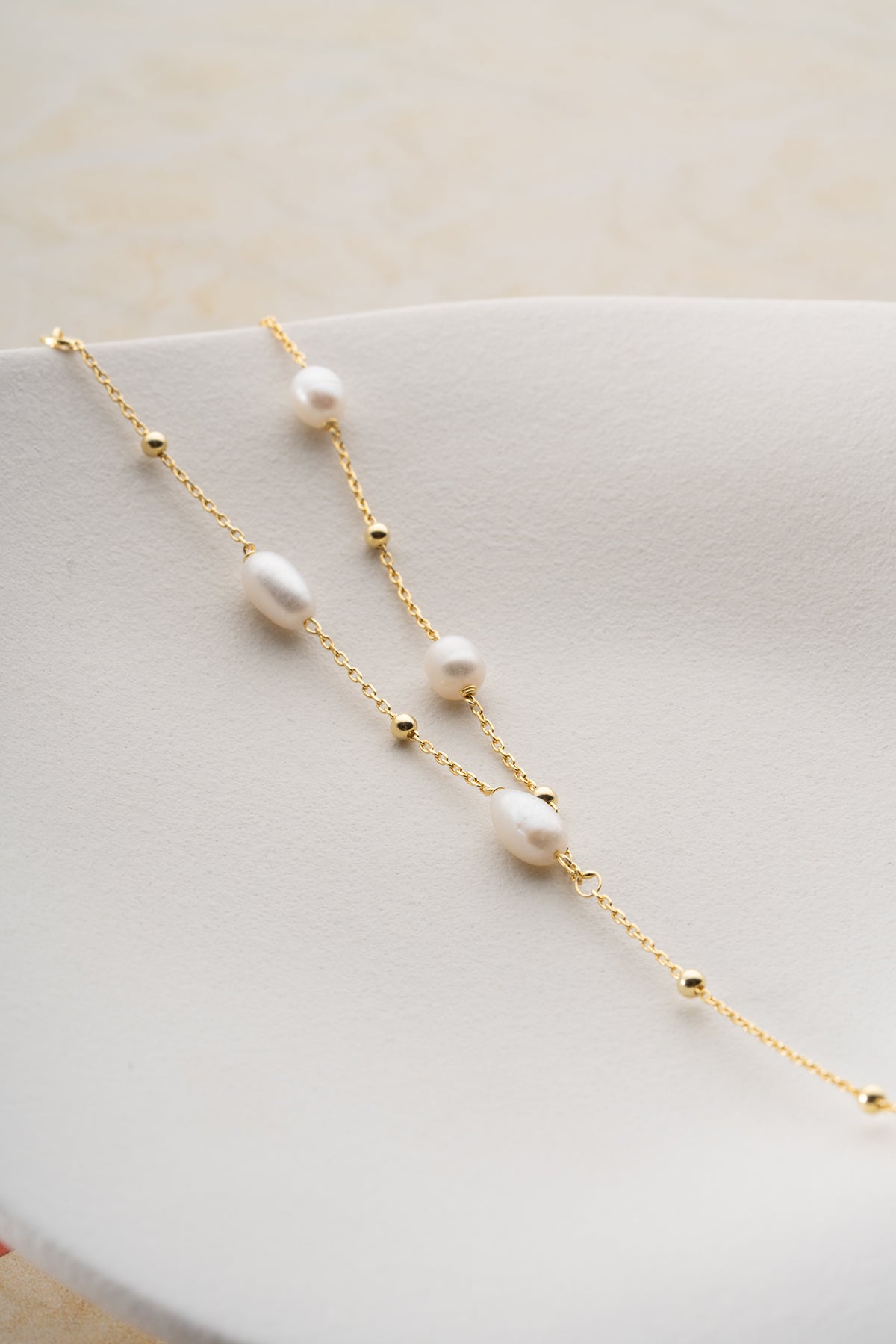 Freshwater Pearl Hand Chain Bracelet