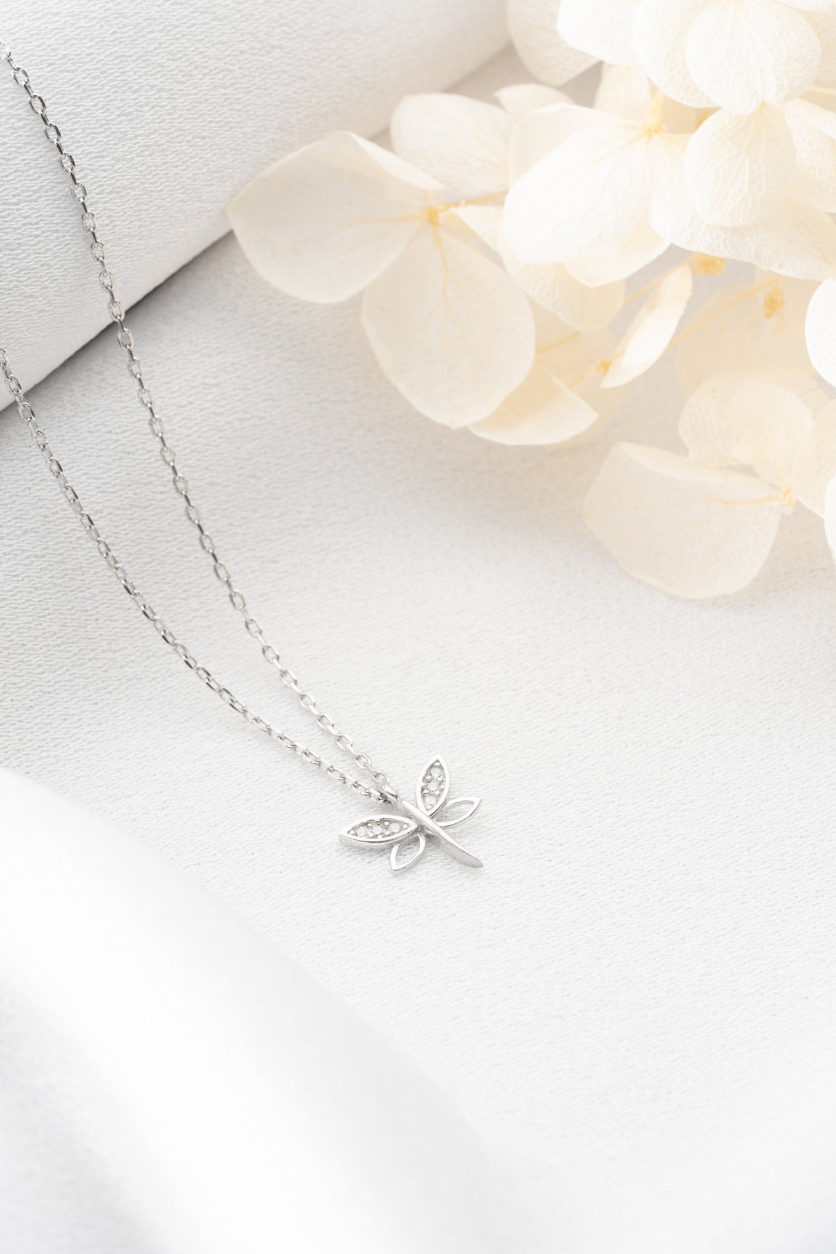 Pave Dragonfly Pendant Necklace