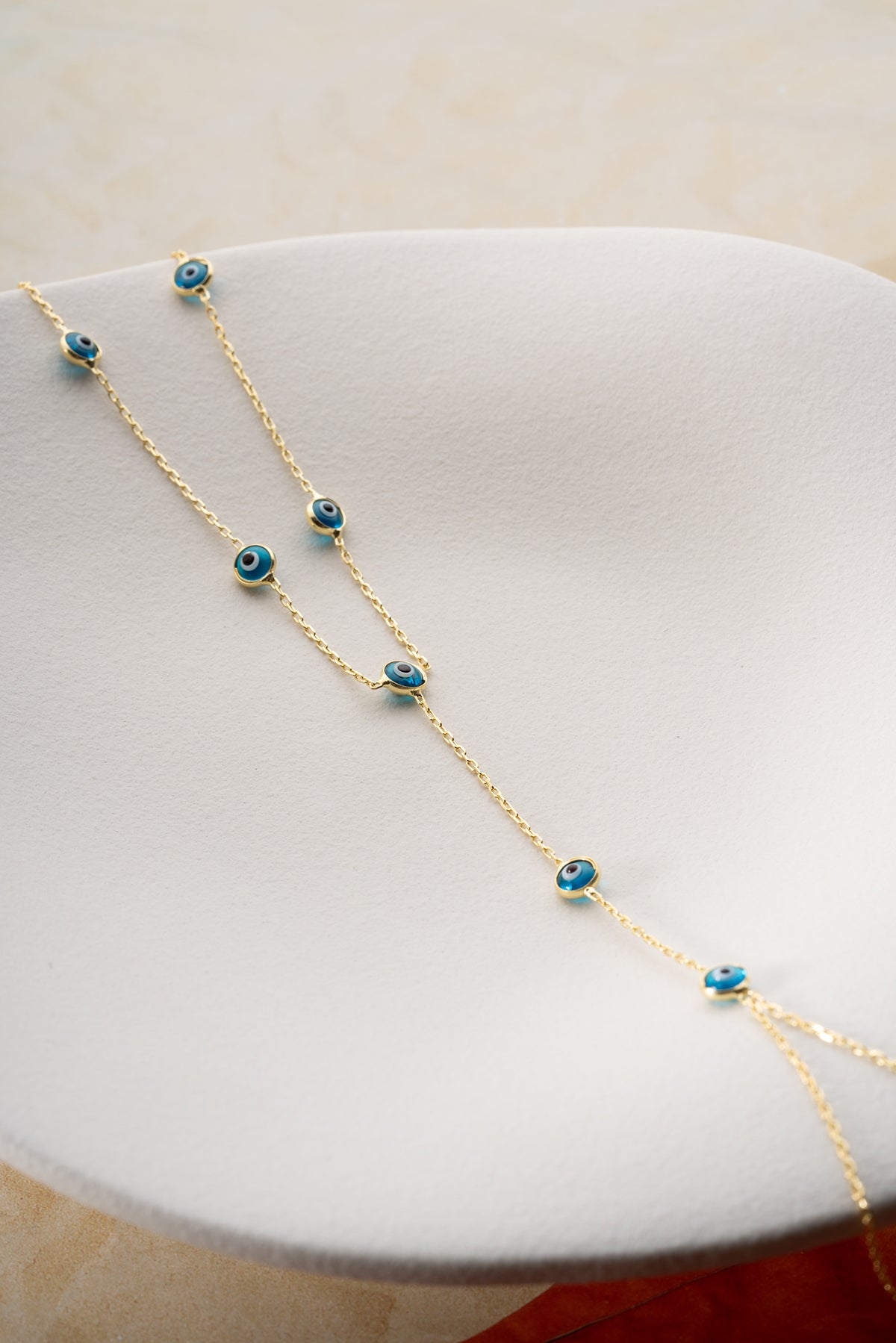 Evil Eye Bead Hand Chain Bracelet