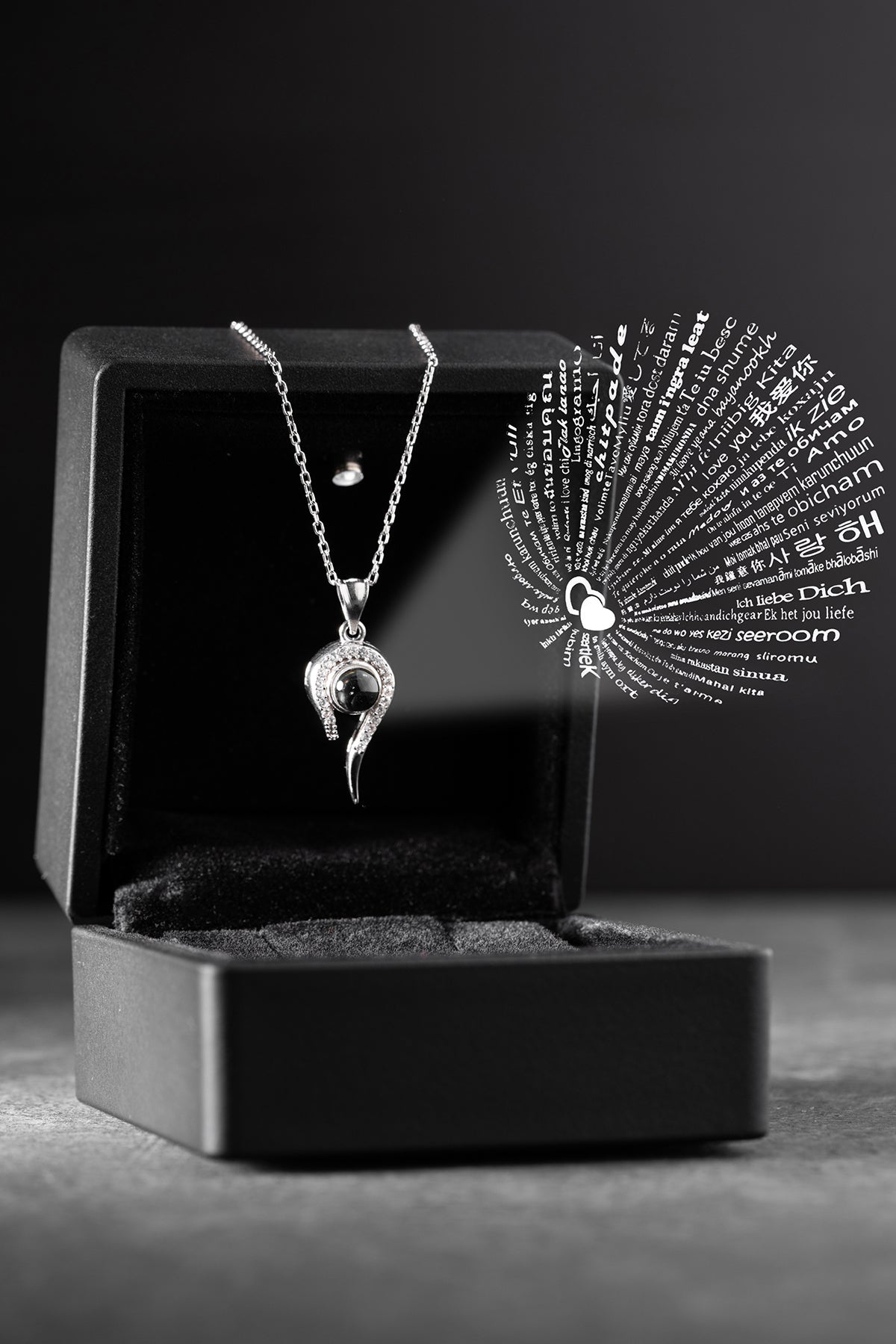 I Love You Projection Pendant Necklace