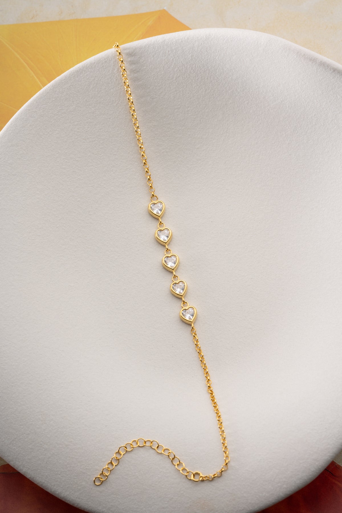 Pave Heart Link Tennis Bracelet