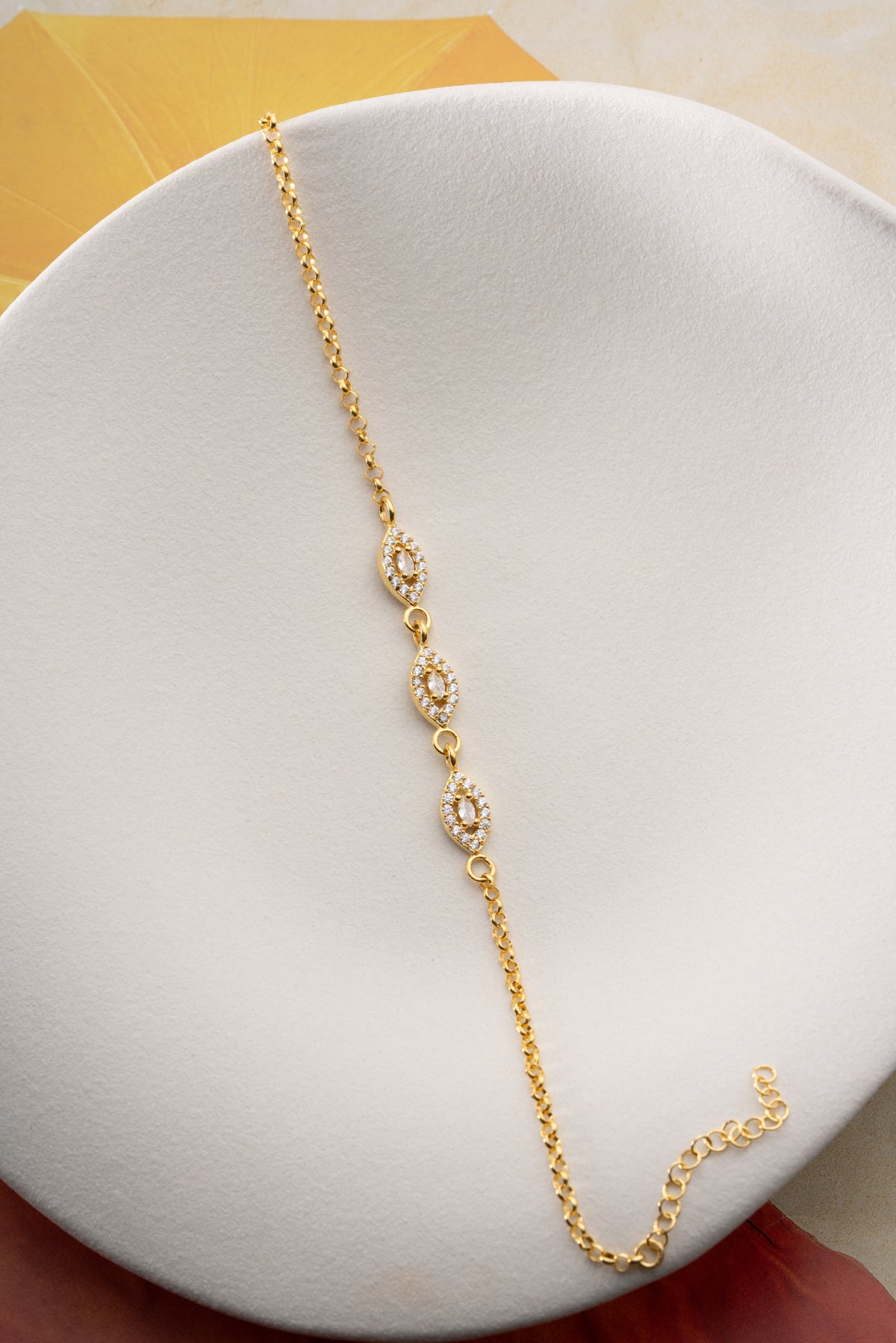Marquise Halo Drop Bracelet
