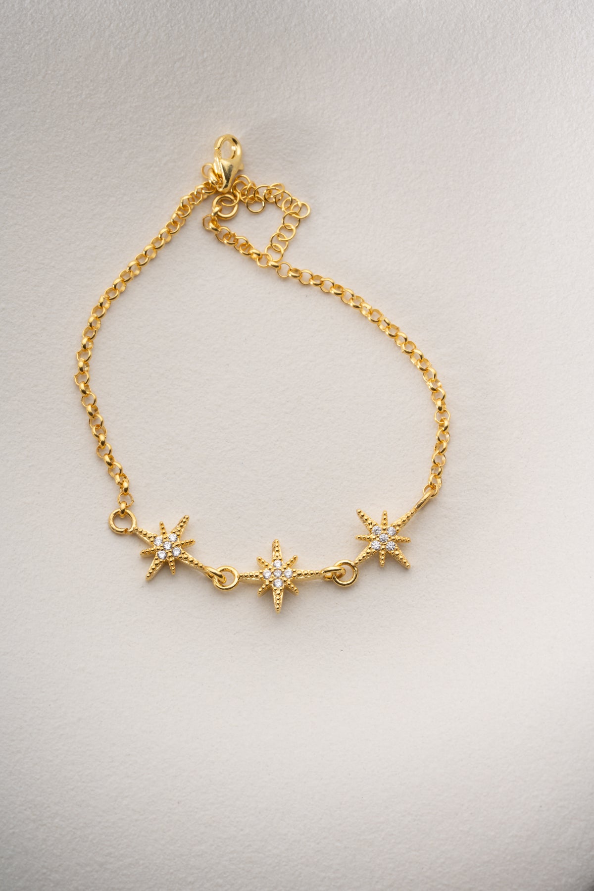 North Star Charm Bracelet in Gold