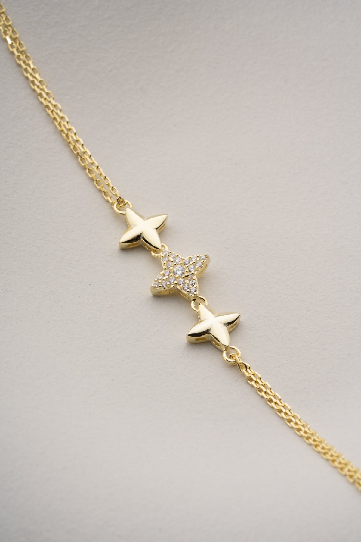 Triple Star Charm Bracelet