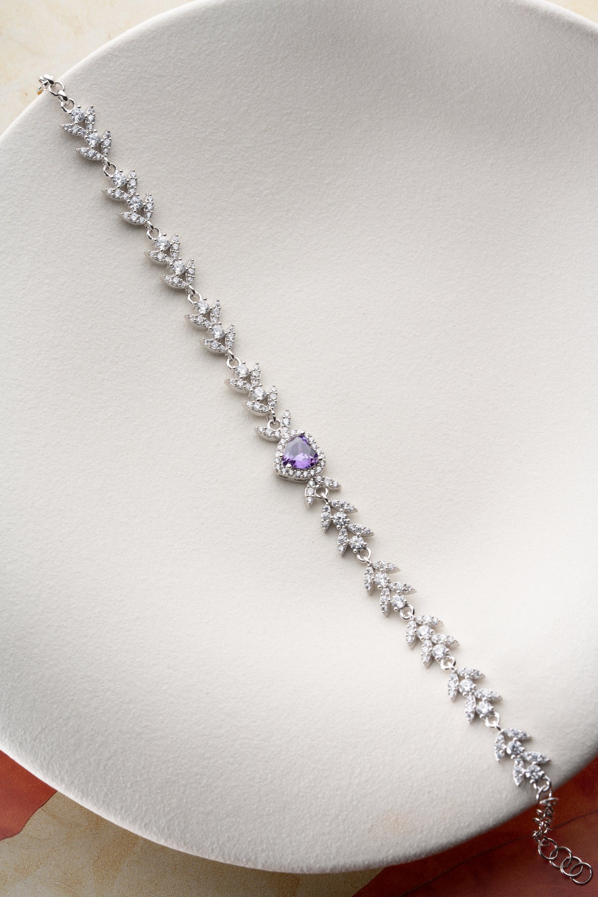 Purple Heart Leaf Vine Bracelet