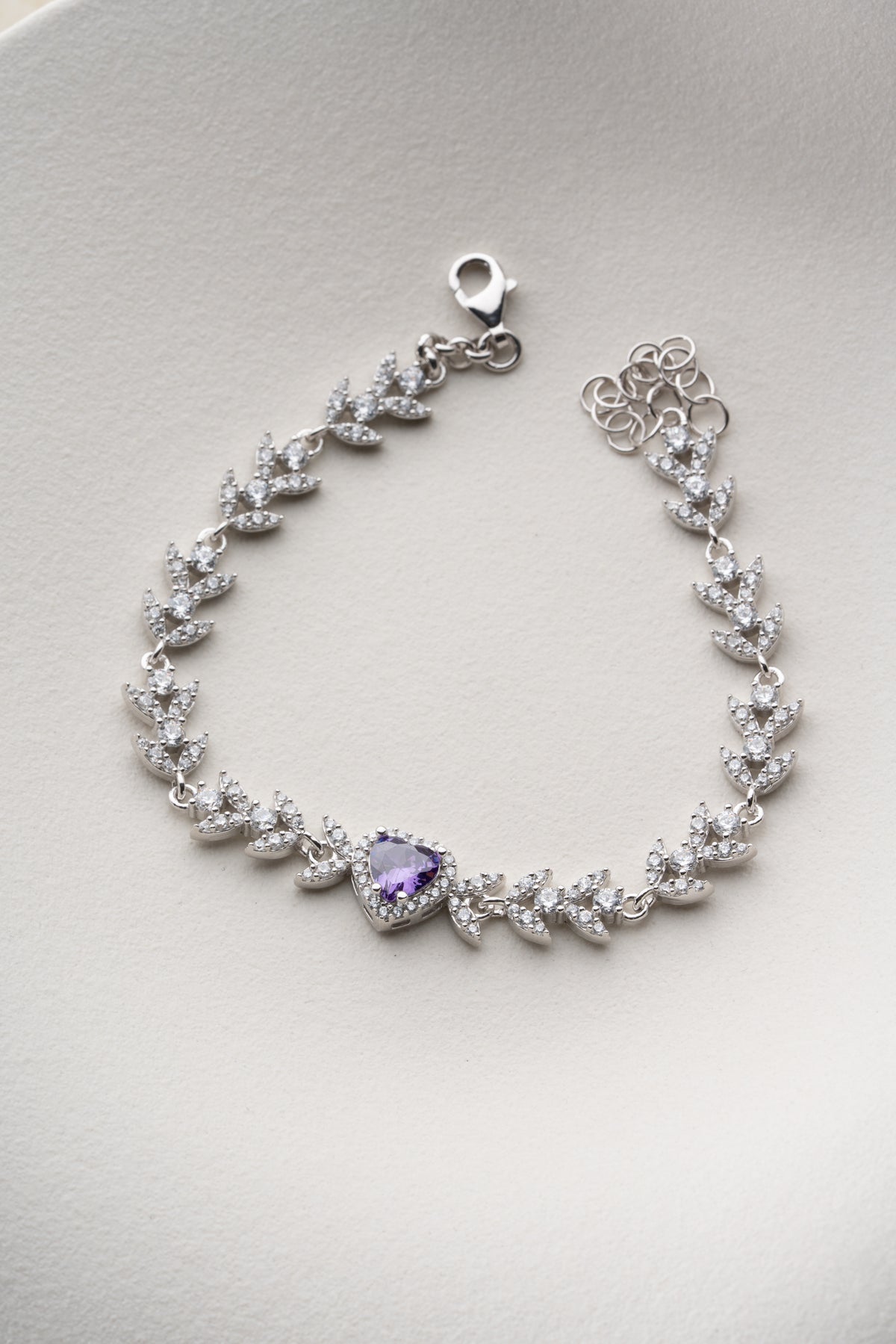 Purple Heart Leaf Vine Bracelet