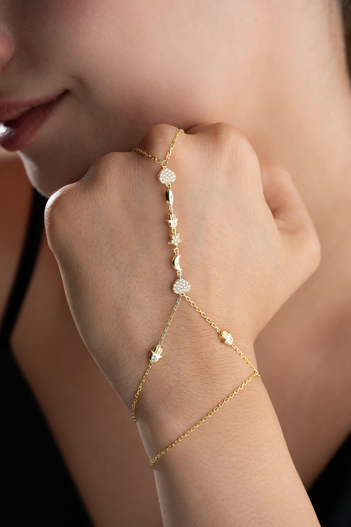 Lucky Charms Hand Chain Bracelet