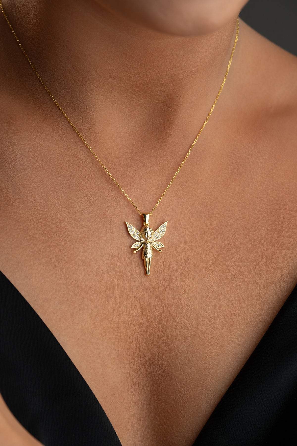 Crystal Fairy Pendant Necklace
