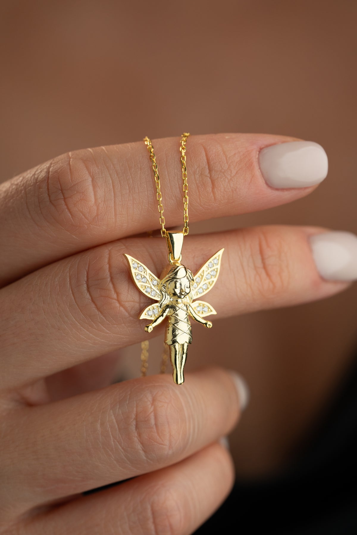 Crystal Fairy Pendant Necklace