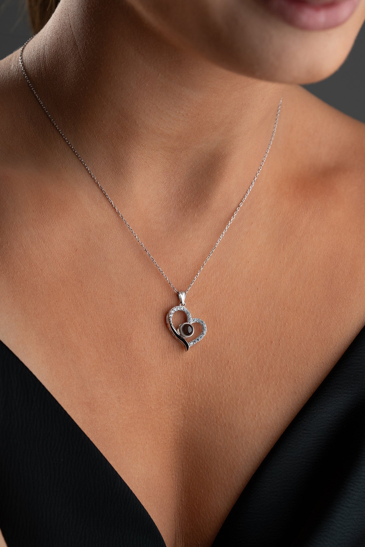 I Love You Projection Heart Necklace