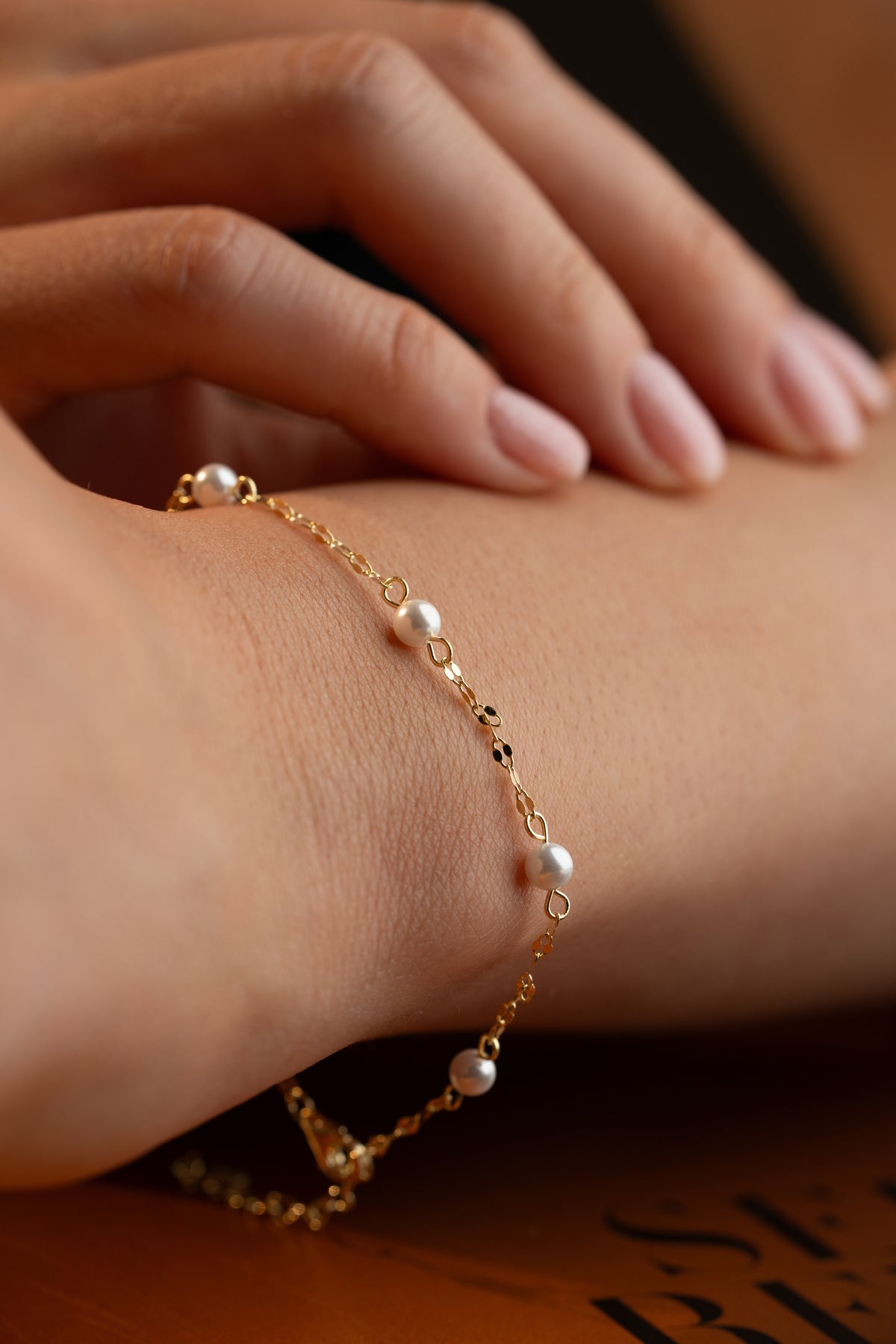 Pearl Station Chain Bracelet