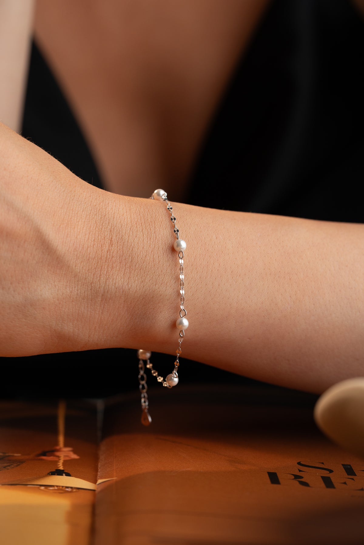 Pearl Station Chain Bracelet