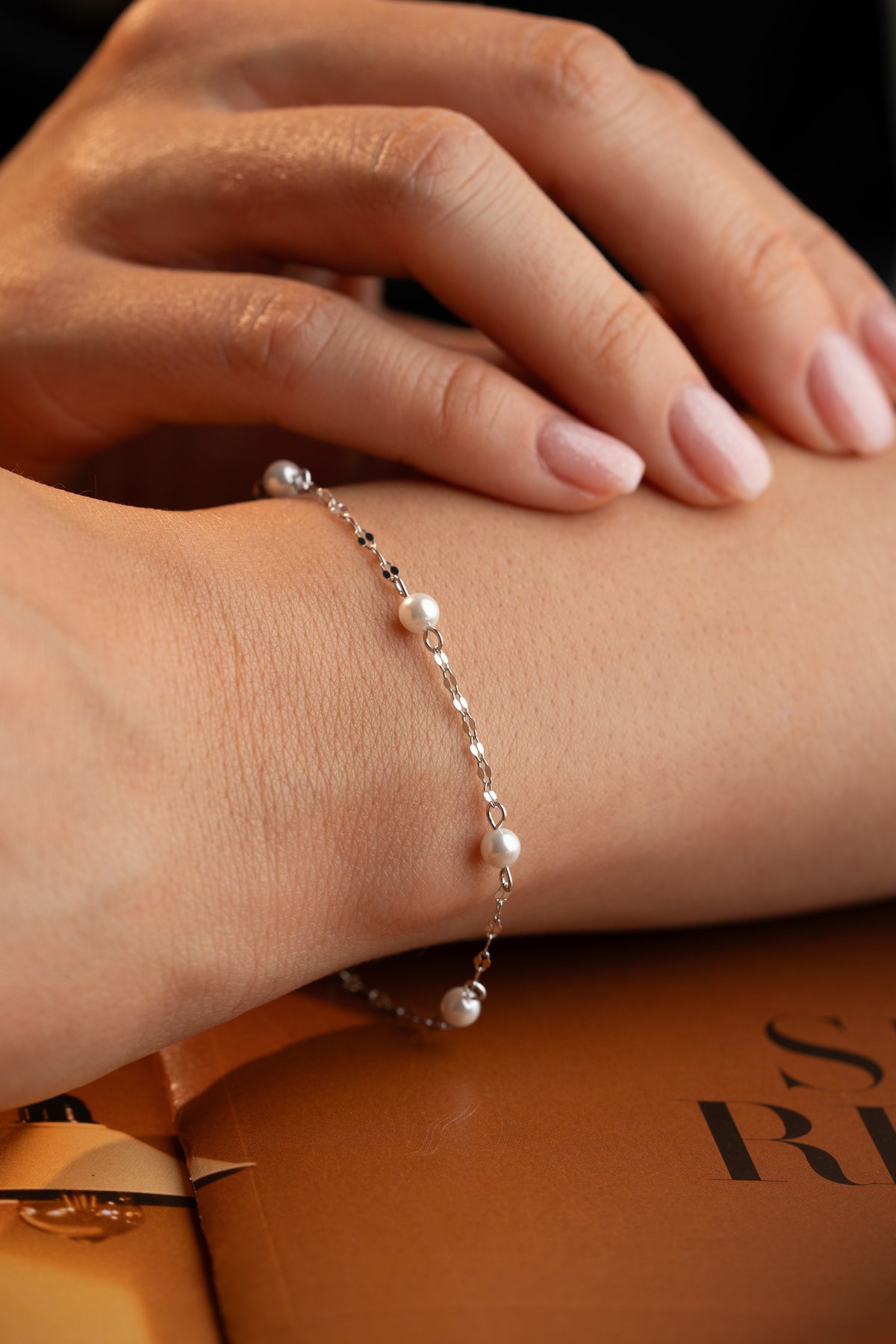Pearl Station Chain Bracelet