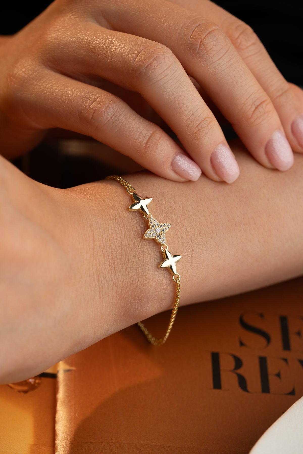 Triple Star Charm Bracelet