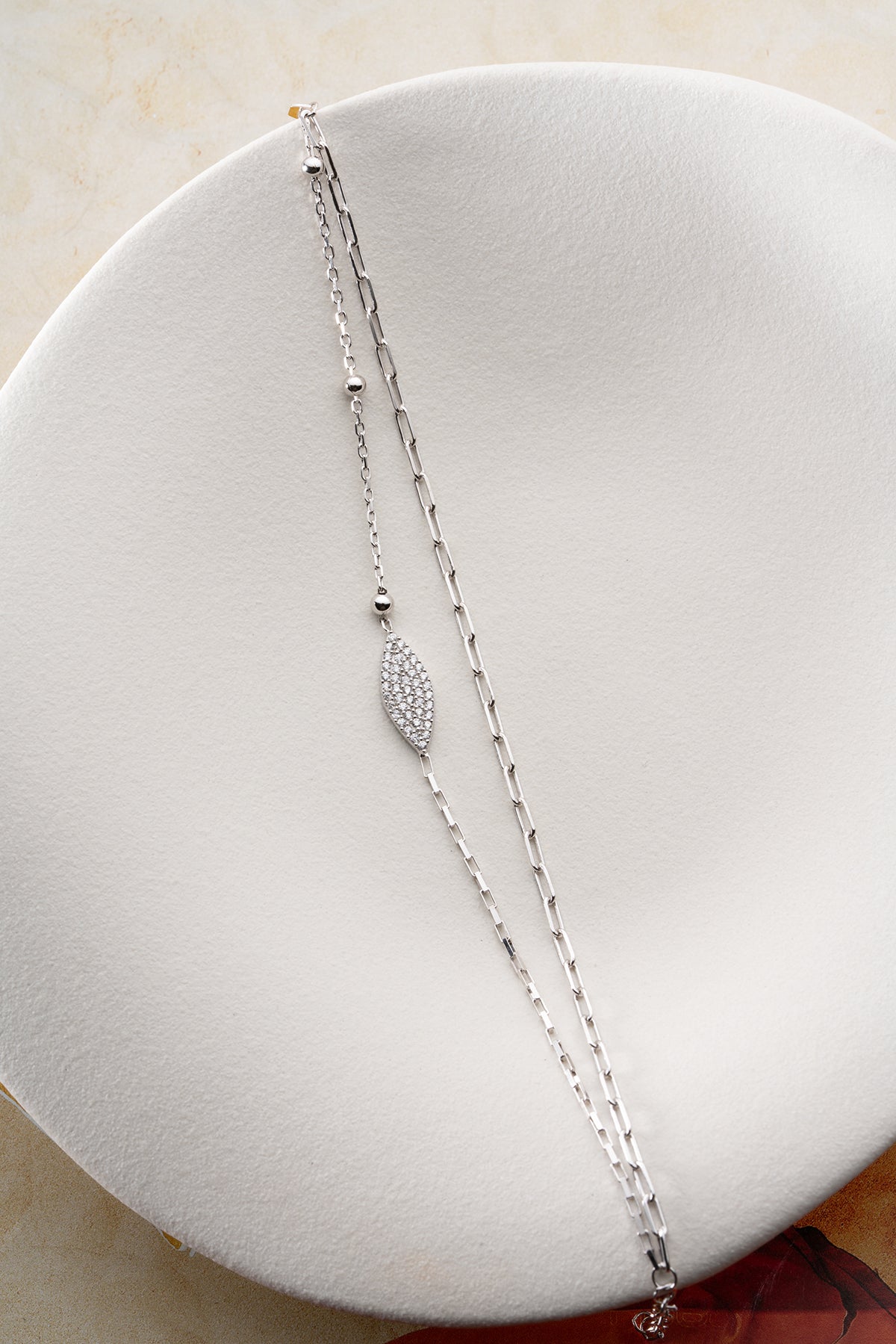 Double Chain Marquise Crystal Bracelet