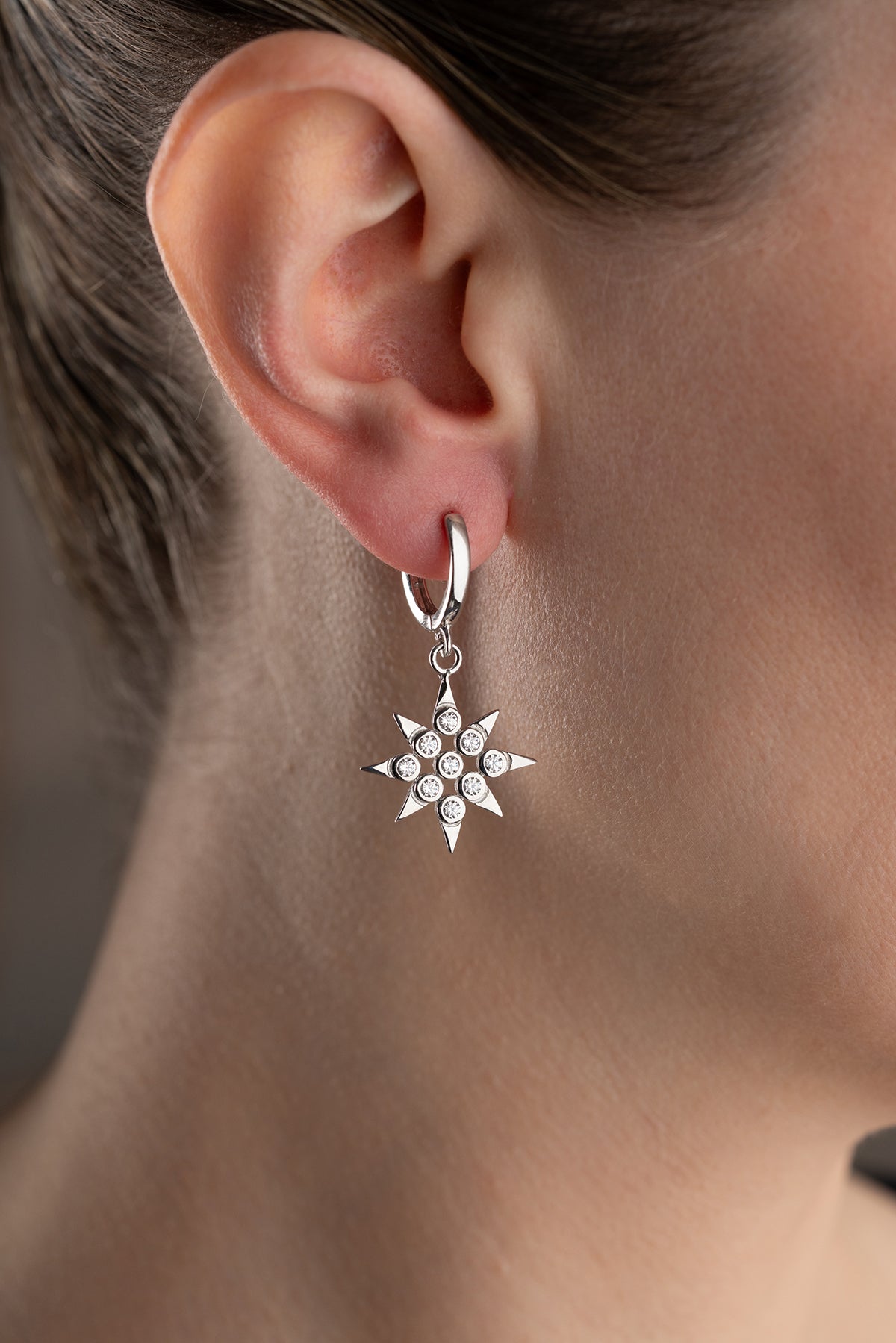 Celestial Star Crystal Drop Earrings