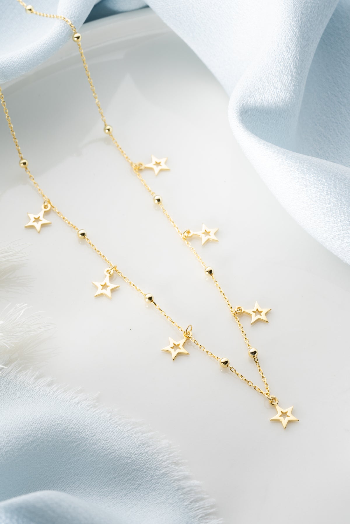 Star Charm Station Necklace