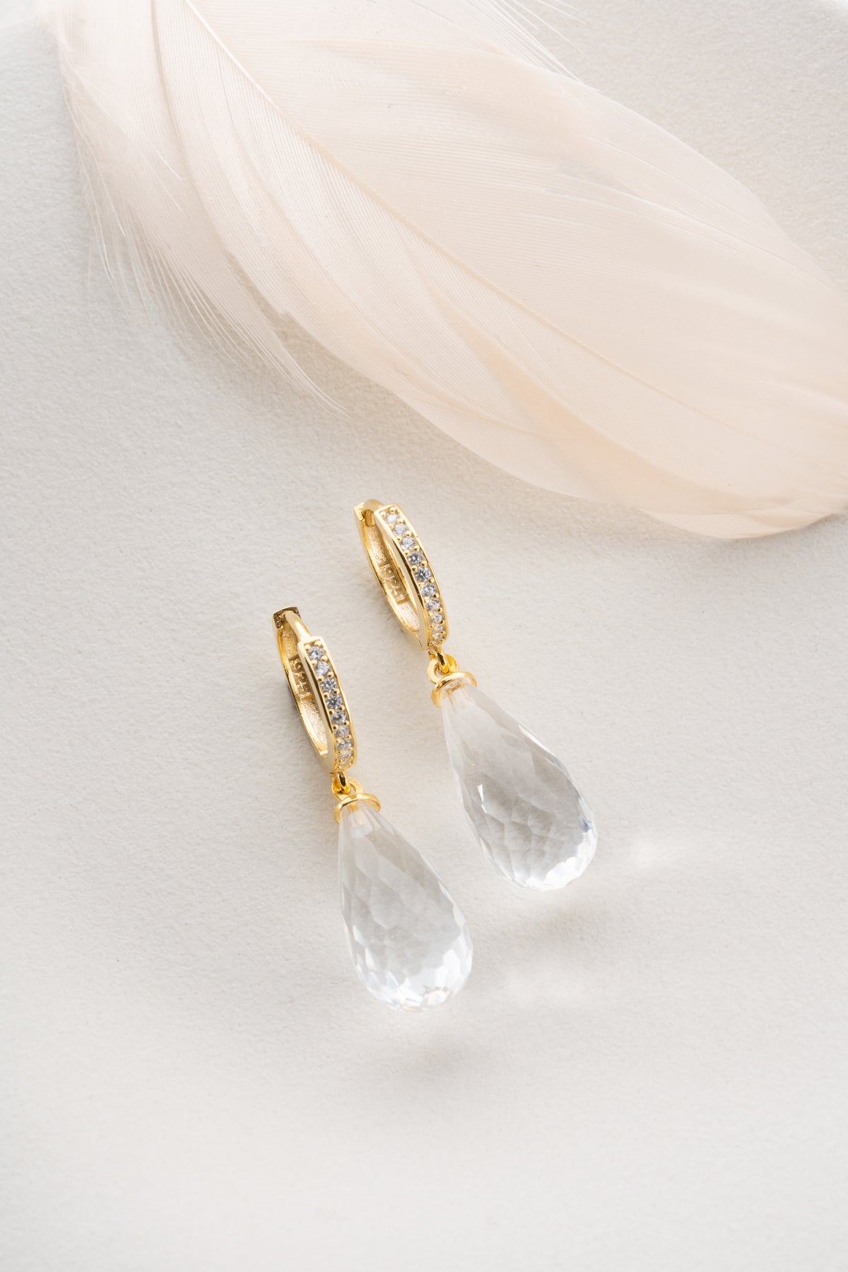 Crystal Briolette Drop Earrings