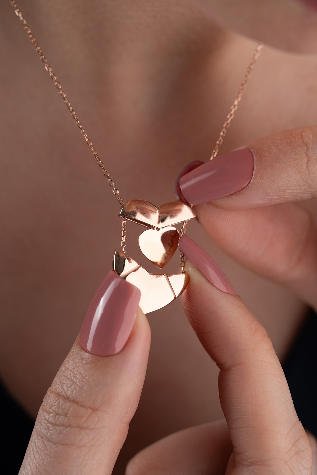Custom Folding Heart Locket Necklace